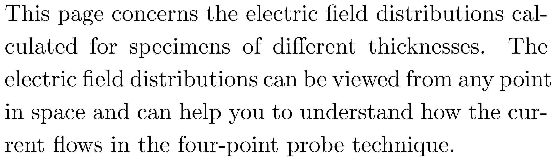 distribution of electric field